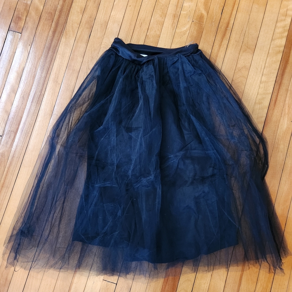 Elegant Black Tulle Skirt